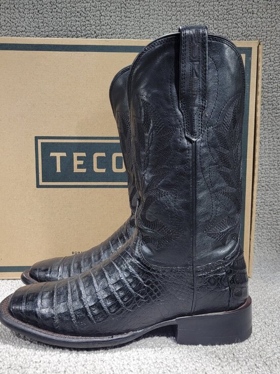 Tecovas The William Men\'s US Size 8D Midnight Caiman Cowboy Pull-on Boots main image 5